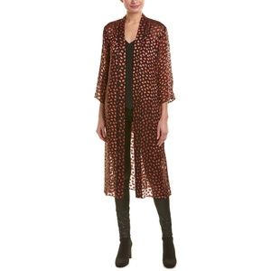Alice + Olivia Maylin Hearts Silk Kimono Robe Xs/S